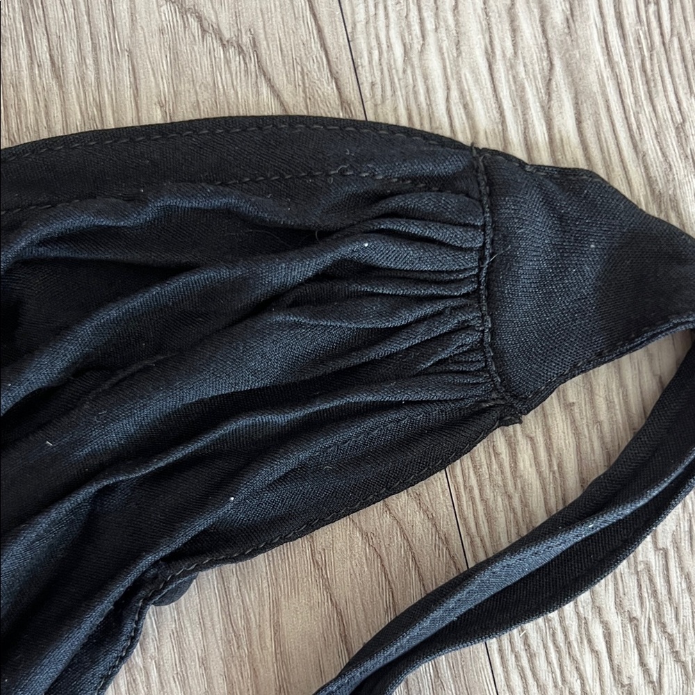 Black Silk Knit Jersey Sheer Camisole Top ties at back - Picture 6 of 10